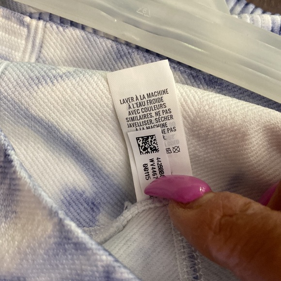 🦋AERIE OFFLINE LEGGINGS One of a kind blue and white tie-dye size extra small - Picture 10 of 10